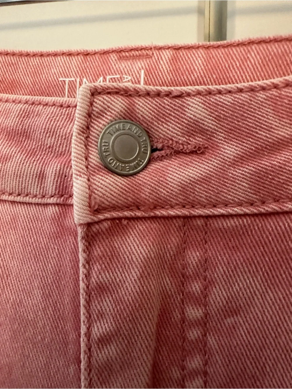 Time and Tru Rose Pink High-Rise Straight Jeans - Picture 2 of 10